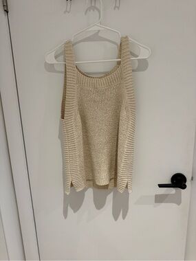 J. Crew Cream Cable Knit Sweater Tank
